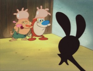 A frame from Svën Höek, the cartoon in postproduction at Spumco when the split between Nickelodeon happened in September 1992. Or was it?